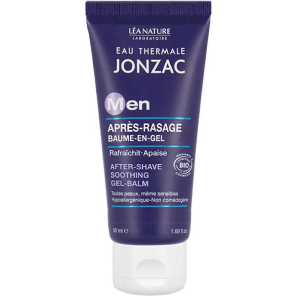 Eau Thermale Jonzac Men Après-Rasage Baume-en-Gel - 50 ml - Apaise, rafraîchit et répare après le rasage