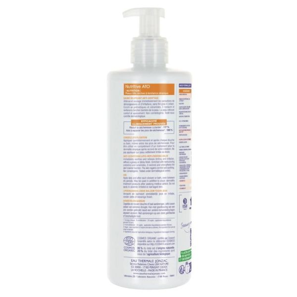 Eau Thermale Jonzac Nutritive ATO Baume Relipidant Intensif Bio - 400 ml - Apaise, nourrit et restaure