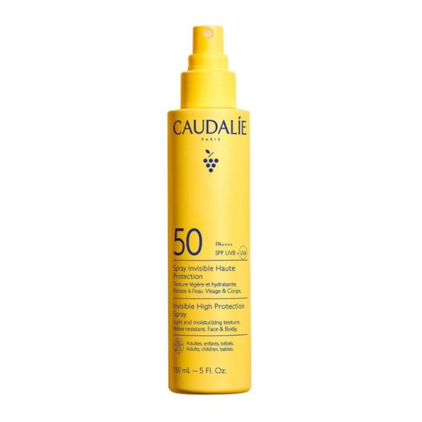 Caudalie Vinosun Protect Spray Invisible Haute Protection SPF50 - 150 ml - Fini invisible non collant