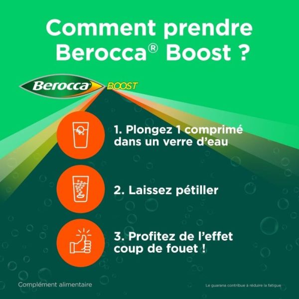 Berocca Boost Effet Coup de Fouet - Soutien la Forme Physique et Mentale - 20 comprimés effervescents