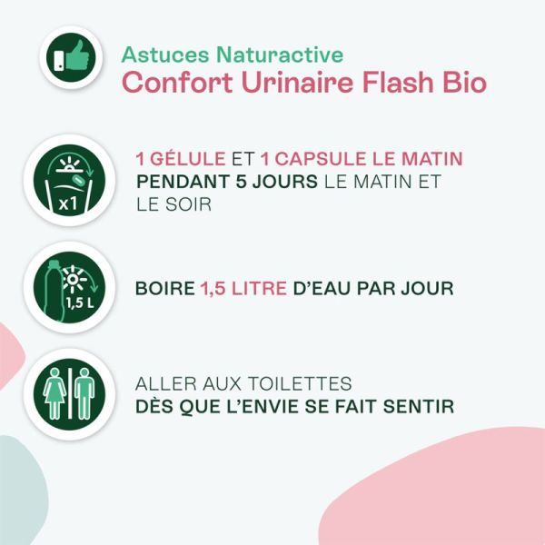 Naturactive Urisanol Flash Bio 10 Gélules et 10 Capsules – Confort urinaire