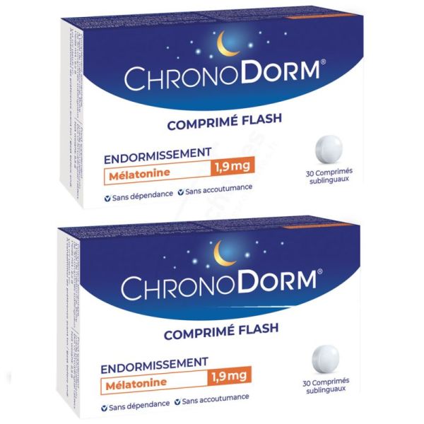 Iprad Chronodorm Mélatonine 1.9mg Flash - 2 × 30 Comprimés Sublinguaux
