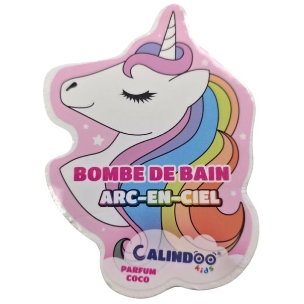 Calindoo Bombe de Bain Licorne Arc-En-Ciel - Parfum Coco