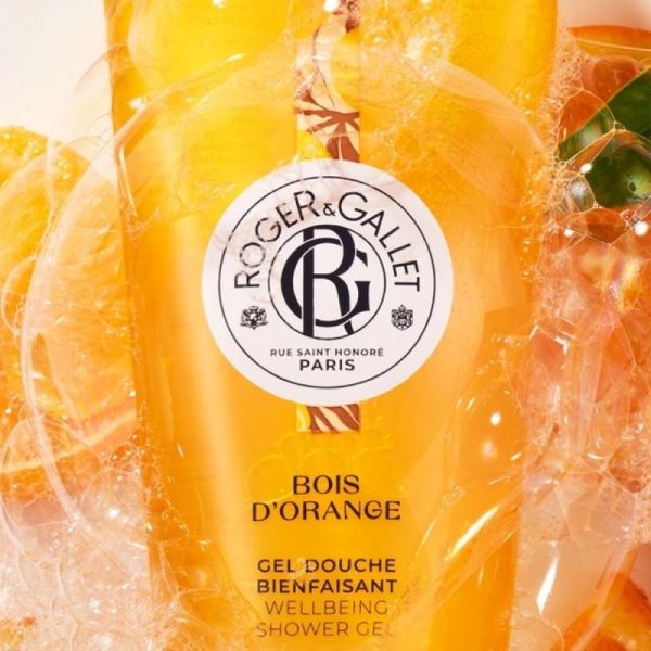 Roger & Gallet Gel Douche Hydratant Tonifiant - 200ml - Bois d'Orange - Nettoie en douceur