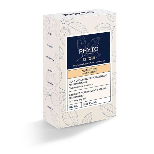 Phyto Huile de Soin Nutrition Absolue Elixir - 100 ml - Nutrition intense pour les longueurs et pointes