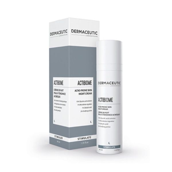 Dermaceutic Activabiome Crème de Nuit Peau à Tendance Acnéique 40ml - Kératolytique et Exfoliant