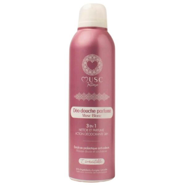 Musc Intime Déo Douche Parfumé - 250 ml - L'Irrésistible Musc Blanc - Nettoie, protège et parfume