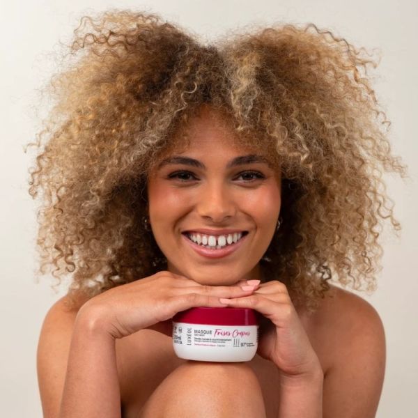 Luxéol Masque Frisés & Crépus Pot 250 ml - Nourrit intensément, répare en profondeur et sublime les cheveux très texturés
