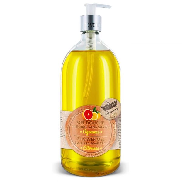 Les Petits Bains de Provence Gel Douche Surgras Sans Savon - Agrumes 1 Litre