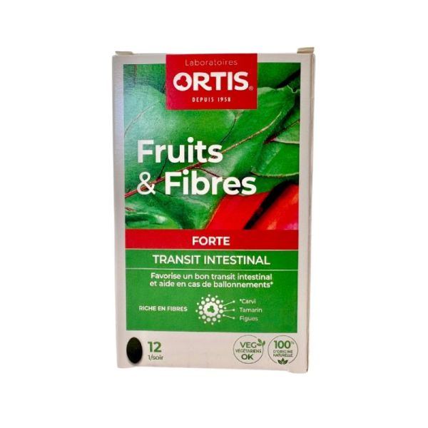 Ortis Transit Intestinal Fruits & Fibres Forte - 12 comprimés