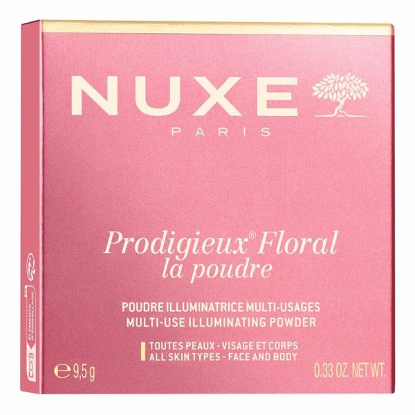Nuxe Prodigieux Floral Poudre Illuminatrice Multi-Usages 9,5 g – Enlumineur éclat fini délicatement rosé