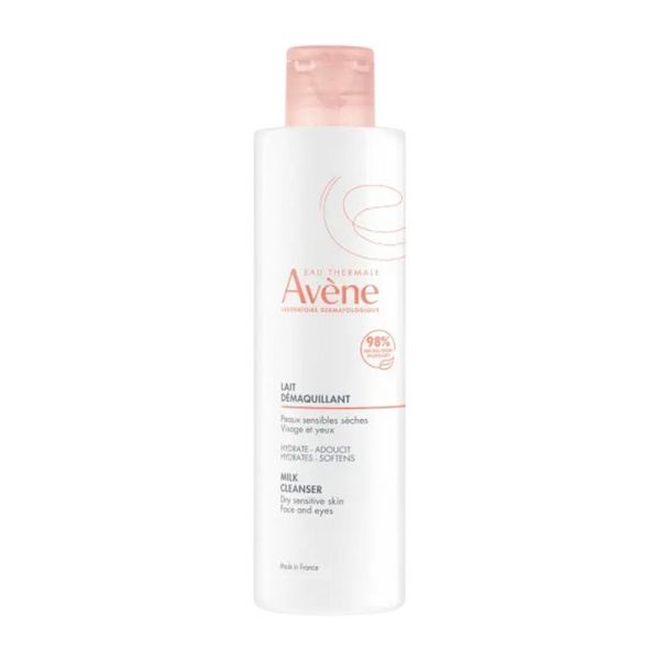 Avène Les Essentiels Lait Démaquillant - 200 ml - Nettoie et apaise les peaux sensibles sèches