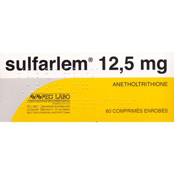 EG Labo Sulfarlem 12,5 mg - 60 Comprimés enrobés