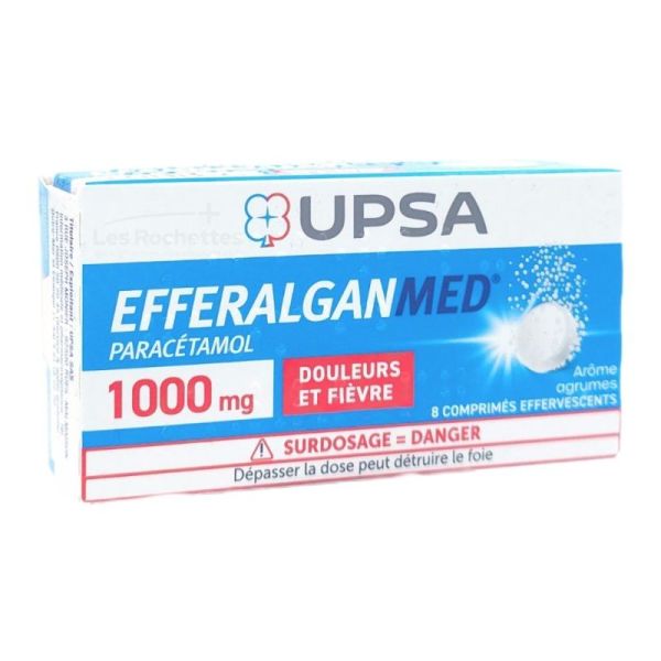 Efferalganmed 1 000 mg - 8 comprimés effervescents arôme agrumes