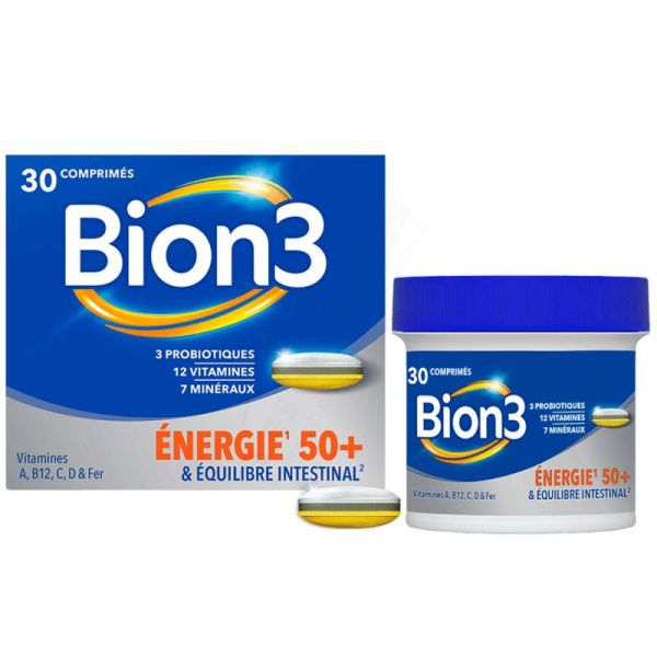 Bion3 Vitalité 50+ Vitamines dès 50 ans - 30 comprimés Format 1 mois