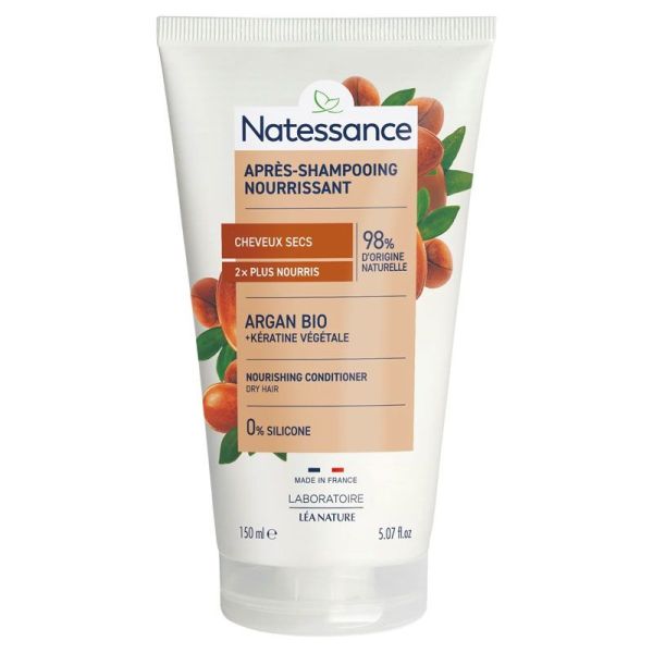 Natessance Après-Shampoing Argan & Kératine Végétale 150 ml