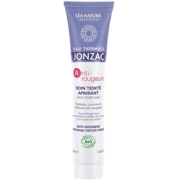 Eau Thermale Jonzac Soin Teinté Apaisant Anti-Rougeurs Bio - 40ml - Apaise, hydrate et unifie le teint