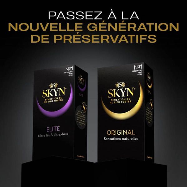 Skyn Elite Préservatifs Sans Latex - King Size - Confort et Finesse Supérieure - 20 préservatifs