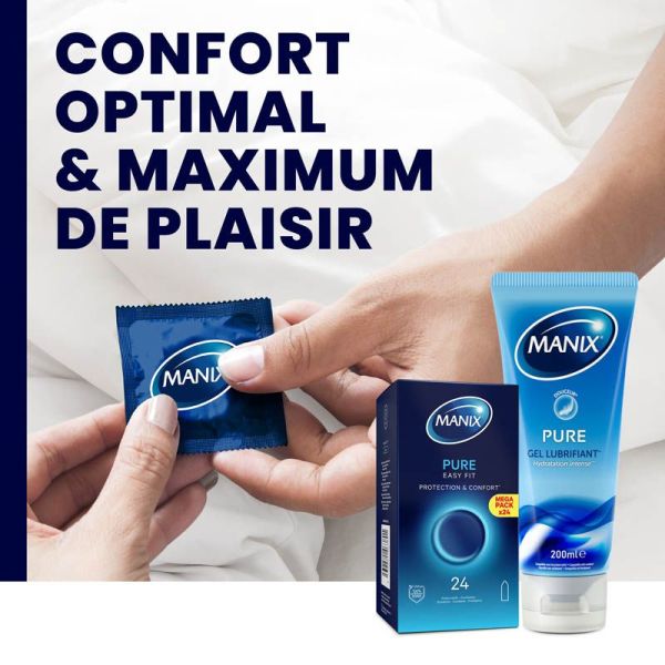 Manix Pure Easy Fit - 24 préservatifs - Sensation naturelle