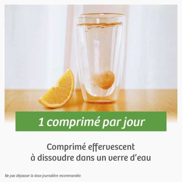Vitascorbol Vitamine C 1000 - 2 x 20 Comprimés Effervescents - Réduit la Fatigue et Maintien le Système Immunitaire