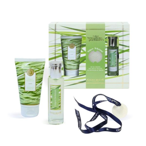 Claude Galien Vetyver Séduisant Coffret Eau de Toilette + Gel Douche Parfumé + Diffuseur Parfum Intérieur