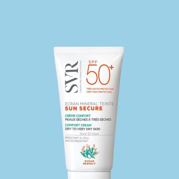 SVR Sun Secure Écran Minéral Teinté SPF50+ Peaux Sèches à Très Sèches - 60 g