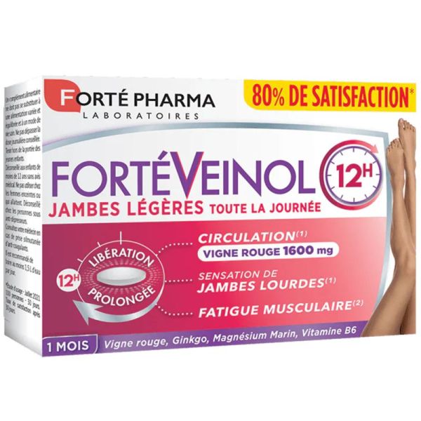 Forté Pharma Forté Veinol 12h - 30 comprimés - Circulation, jambes légères et confort durable