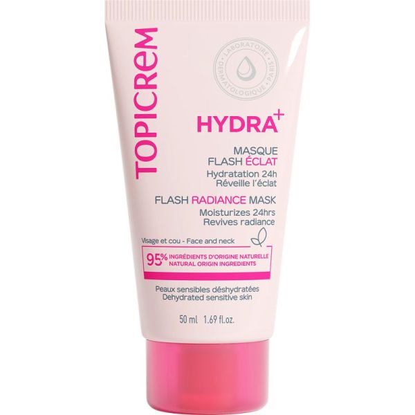 Topicrem HYDRA+ Masque Hydratant Éclat 50ml – Bain d'hydratation et détox