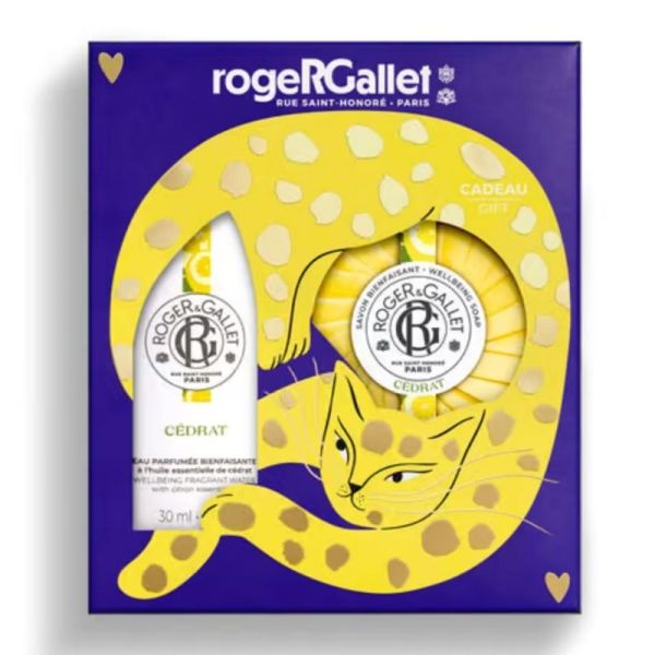 Roger&Gallet Coffret Noël Cédrat Eau parfumée et savon bienfaisant - Parfum frais au zeste de cédrat