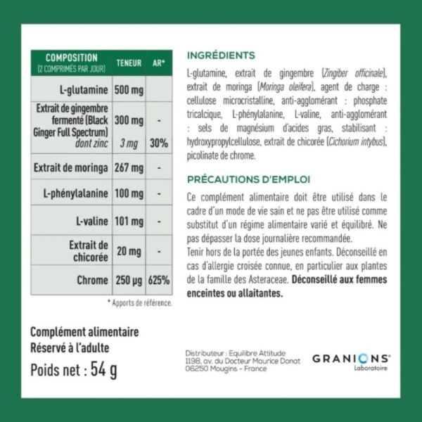 Granions Complexe Booster GLP-1 60 gélules – soutien du métabolisme et contrôle du poids