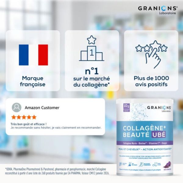Granions Collagène+ Beauté Ubé 216g – Éclat et Fermeté