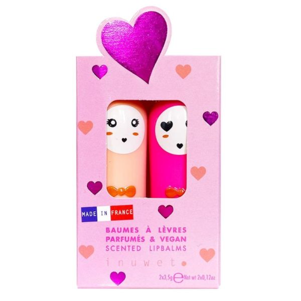 Inuwet Coffret Duo Baumes Lèvres Hydratant Vanille-Coco & Cerise Carla - 2 x 3,5g