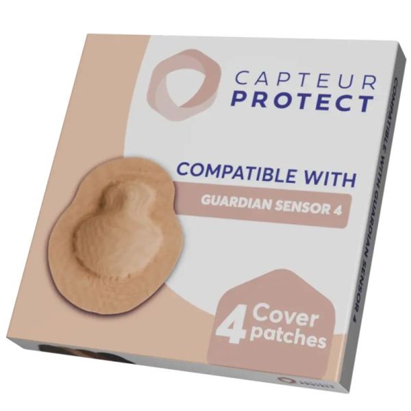 Capteur Protect Cover Beige Capteur Medtronic Guardian Sensor 4 Lot de 4 Patchs – Maintien et protection