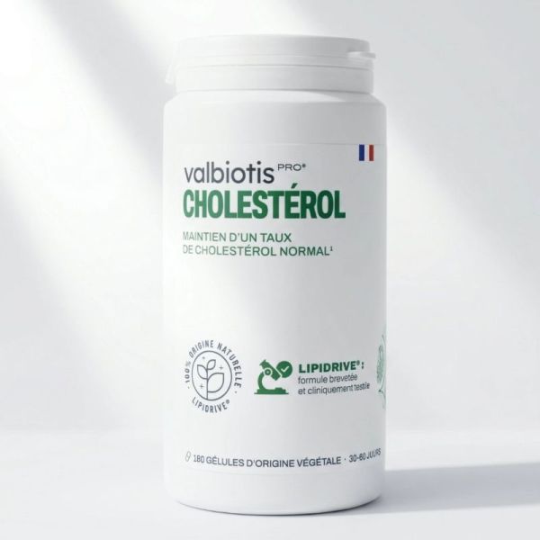 Valbiotis Pro® Cholestérol 180 gélules - Régule naturellement le cholestérol