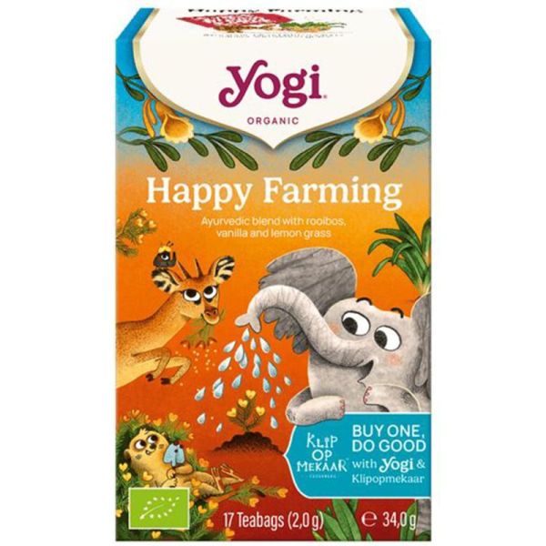 Yogi Tea Infusion Happy Farming Bio 17 sachets – Rooibos et Vanille