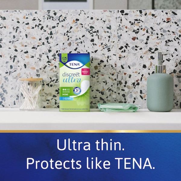 TENA Discreet Mini Féminin - Boîte de 20 - Protection Discrète Fuites Urinaires