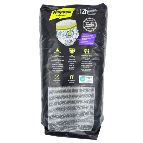 Pampers Ninjamas Pyjama Pants 8-12 ans x9 - Protection nocturne discrète jusqu'à 12h