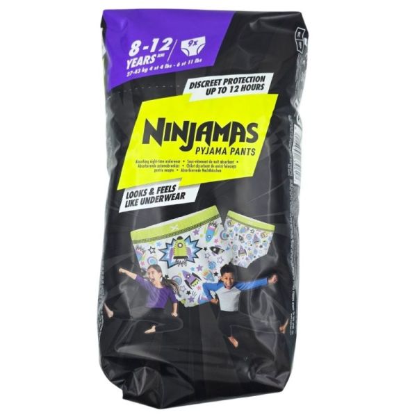 Pampers Ninjamas Pyjama Pants 8-12 ans x9 - Protection nocturne discrète jusqu'à 12h