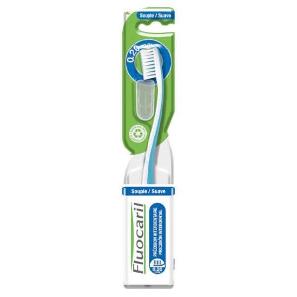 Fluocaril Brosse à dents Précision Interdentaire Souple 0,20mm - Brossage précis et élimination douce de la plaque dentaire