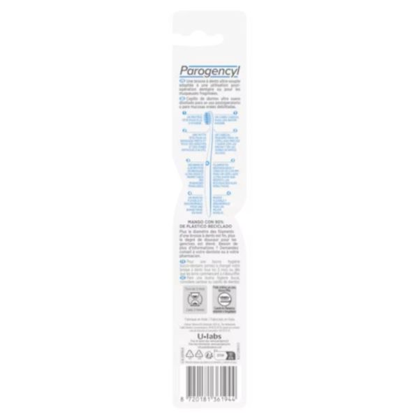 Parogencyl Brosse à dents Chirurgicale - Post-Opératoire Ultra-Souple 0,08mm 1 pièce - Brossage ultra-doux pour les muqueuses fragilisées et le suivi