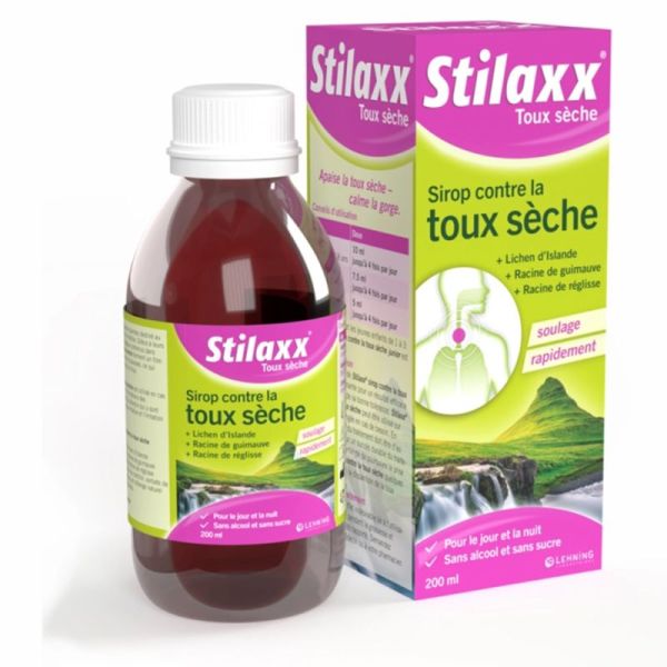 Lehning Stilaxx Sirop contre la Toux Sèche 200ml – Sirop végétal gorge et toux sèche