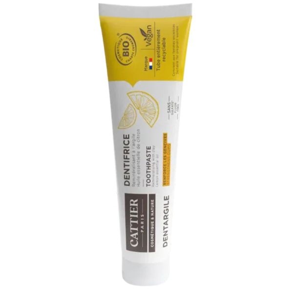 Cattier Dentargile Dentifrice Gencives Bio 75ml Citron – Renforce et tonifie