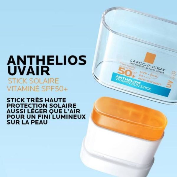 La Roche-Posay Anthelios UVAIR Stick Solaire Vitamine C SPF50+ 10 g - Protection invisible anti-oxydante