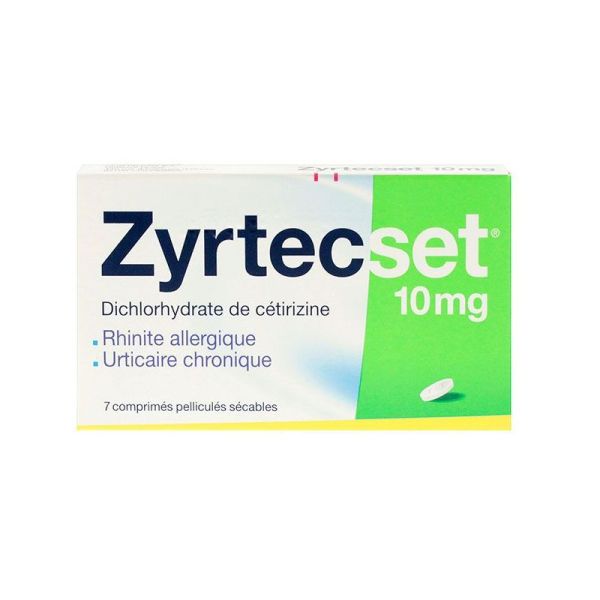 Zyrtecset 10mg 7 comprimés - Cétirizine