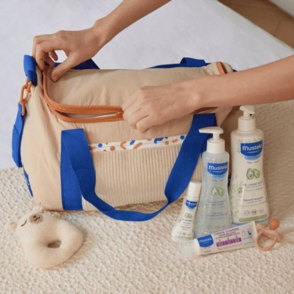 Mustela Sac à langer Mes premiers produits Coffret 4 soins - Idéal pour la maternité et les premières sorties de bébé