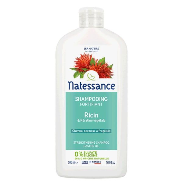 Natessance Shampooing Réparateur Fortifiant Ricin 500 ml