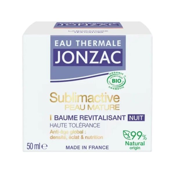 Jonzac Baume revitalisant nuit bio Pot 50 ml - Revitalisation et fermeté des peaux matures