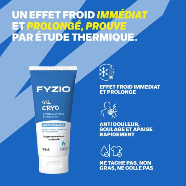 Gilbert Fyzio Gel Cryo 100ml – Gel de massage effet froid