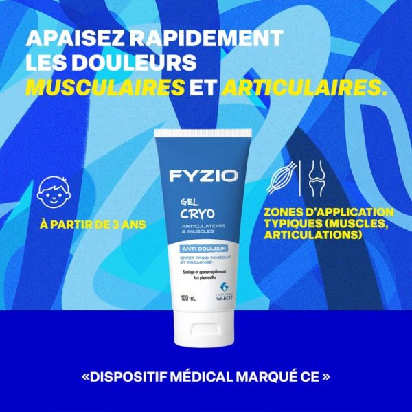 Gilbert Fyzio Gel Cryo 100ml – Gel de massage effet froid