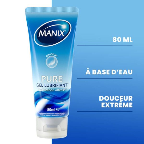 Manix Pure Gel Lubrifiant Intime - 80 ml